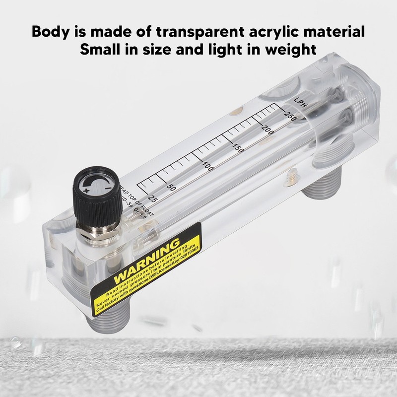 Panel Flowmeter Adjustment Large Measurement Range High Accuracy Transparent Acrylic