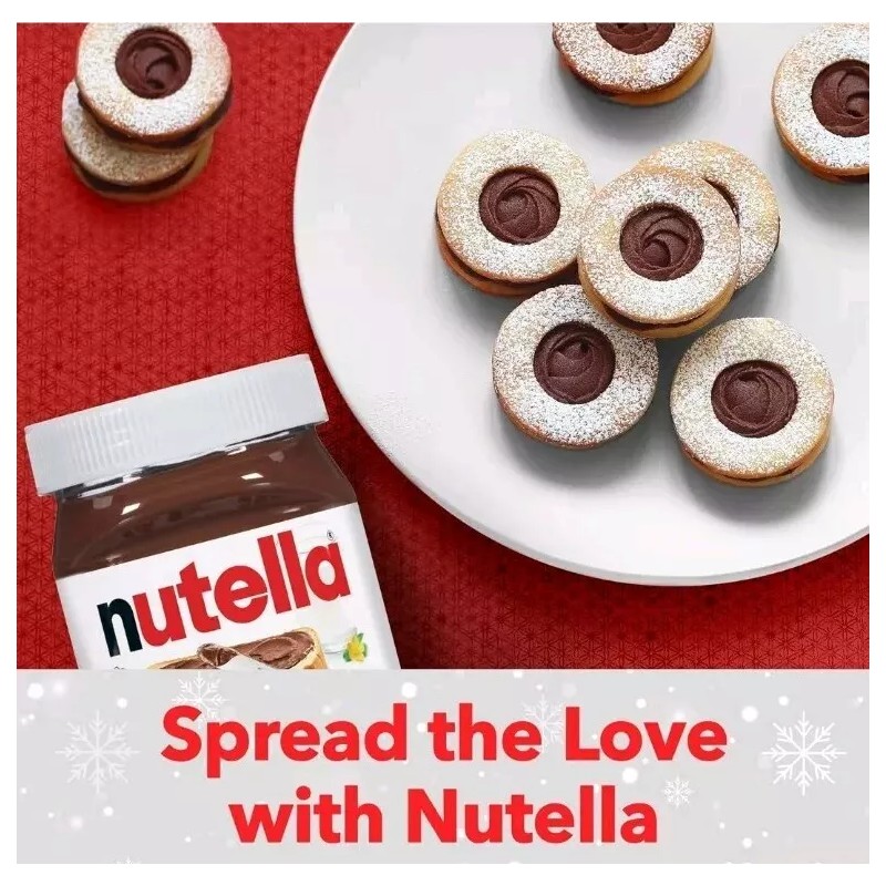 Nutella Hazelnut Rich Creamy Spread with Cocoa 2 Jars 33.5