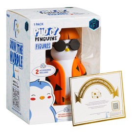 Pudgy Penguins Action Figures (Bowlcut Billy) - 5 Inch Premium Molded Figurine Toy Collectible - Perfect for Your Desk, Table, or Nightstand