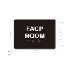 FACP ROOM - FIRE ALARM CONTROL PANEL ROOM sign Raised