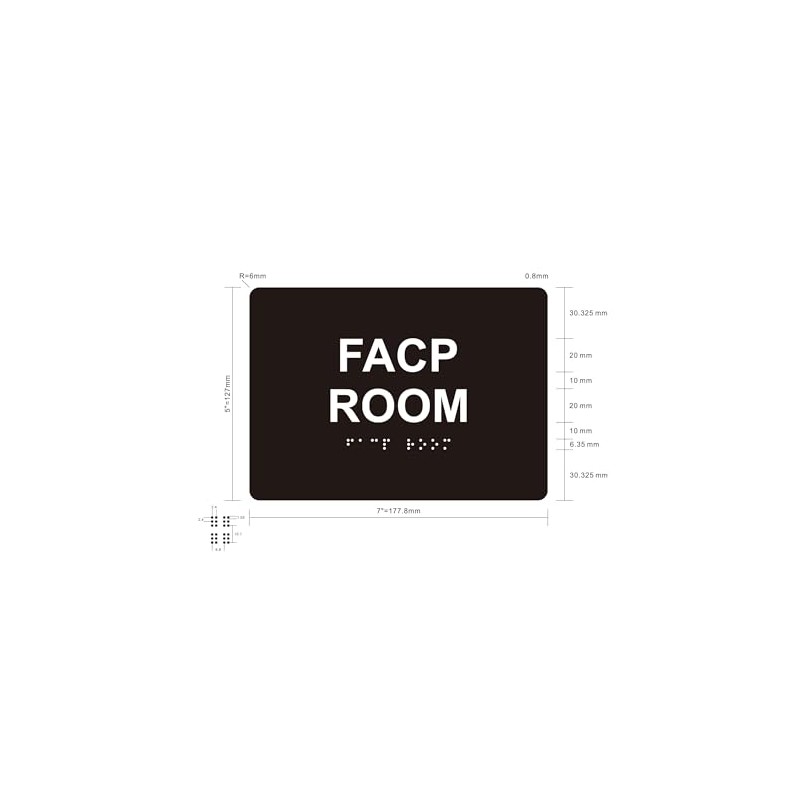 FACP ROOM - FIRE ALARM CONTROL PANEL ROOM sign Raised