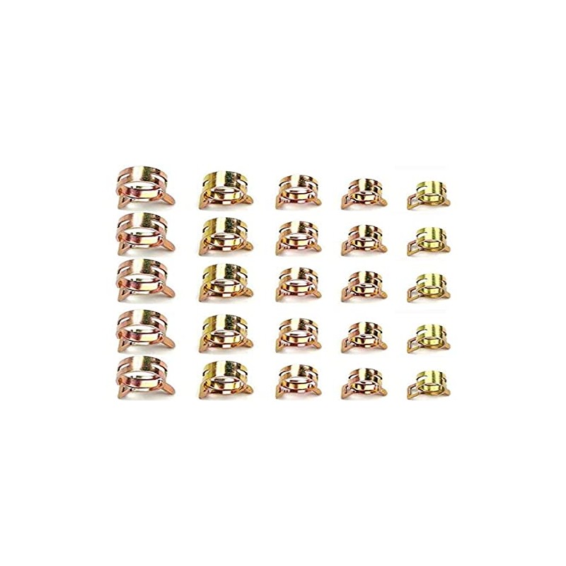50 PCS 5 Size Hose Clips Spring Hose Clamps Mini