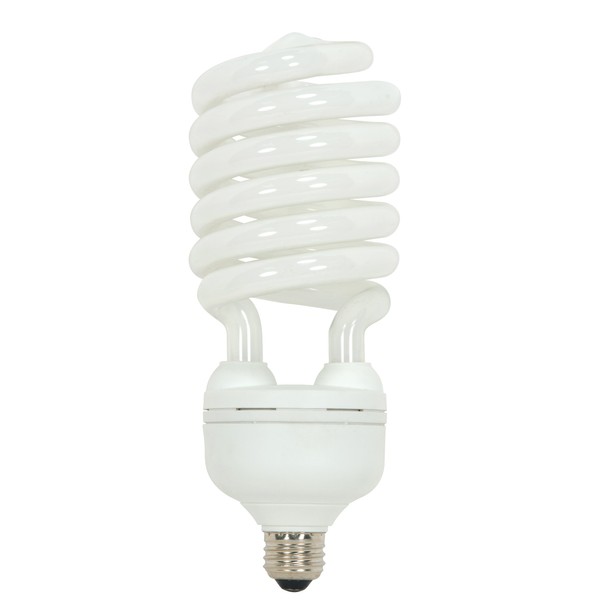 Satco S7385 65 Watt (300 Watt) 4300 Lumens Hi-Pro Spiral CFL Bright White 4100K Medium Base 120 Volt Light Bulb