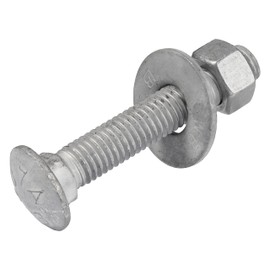 1/2" x 3" (25 Pack) Galvanized Carriage Bolt Kit, Hot Dip Galvanized for Exterior Use by Makers Bolt