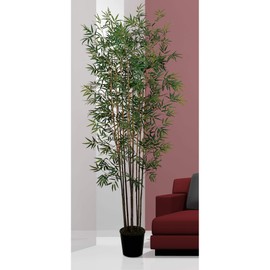 Nearly Natural 5022 Bamboo Silk Tree, 6-Feet, Green
