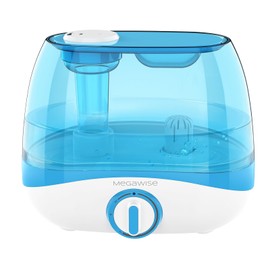 MegaWise Humidifiers for Bedroom Home, 5.0L Cool Mist Humidifier for Home Plant and Baby Nursery, Quiet Ultrasonic Humidifier with 360° Nozzle, Auto Shut-Off, Blue