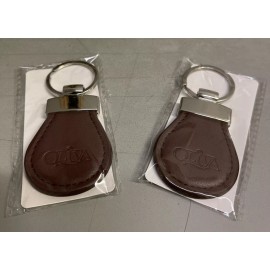 Unbranded Lot Of 2 Olivia Cigars Logo Leather and Gold Metal Premium Key-ring New