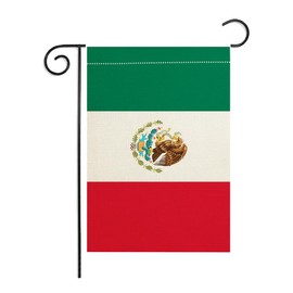 Bandera mexicana de jardín de México, bandera de decoración de jardín, banderas para interiores y exteriores, banderas de desfile de celebración, celebración de aniversario, día del campo, tela de