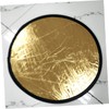 TEHAUX 2Pcs Photography Light Reflector Gold Silver Collapsible Disc for