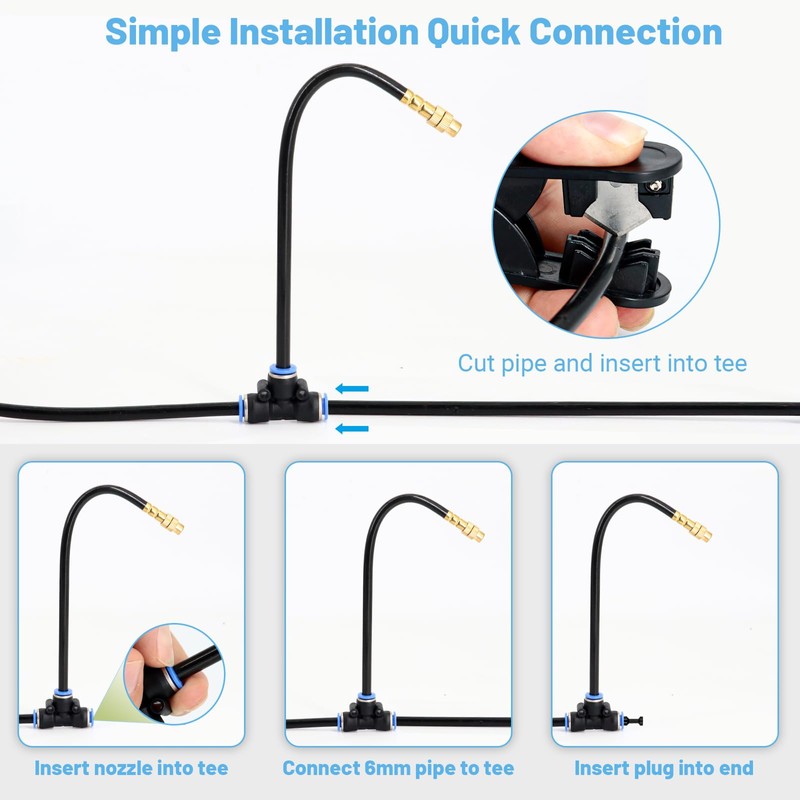 Thiswing 100FT 360° Adjustable Irrigation System for Garden