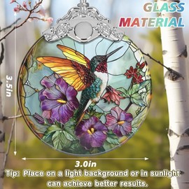 Christmas Ornament - Stained Glass Hummingbird Ornament - Christmas Home Decor - Christmas Tree Ornament - Holiday Ornament - Holiday Present Ideas - Gift Exchange - Flying Hummingbird