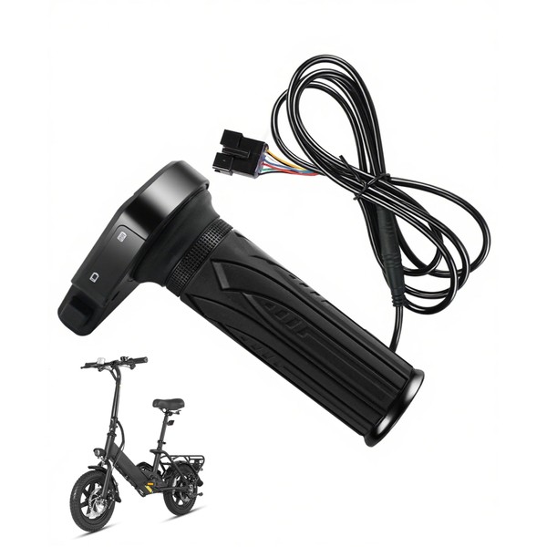 48V Throttle Display Accelerator Grip with Cruise Control Button Fits