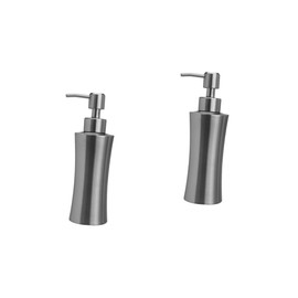 Ciieeo 2 Pcs 304 Rust Soap Dispenser 304 Stainless Steel Shampoo Bottle Pump for Bathroom (250ml)