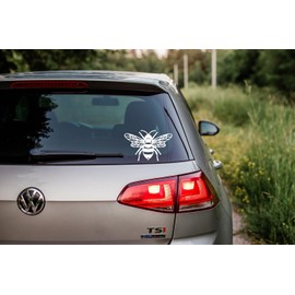 Detailed Bee Cute Sticker Nursery Decor - Stickers for Children - Laptop Stickers - Nursery Wall Stickers - Baby Room Decoration - Wall Art - Wall Stickers Kids (White, Large)