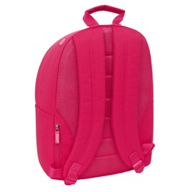 safta BENETTON CHERRY - Youth Backpack for Laptop 35.6 cm (14.1 Inches), Ideal for Teenagers of Different Ages Comfortable and Versatile, Quality and Resilience, 31 x 16 x 41 cm, Cherry/Navy, M,