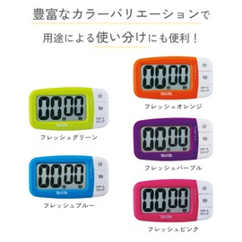 Tanita TD-394 Kitchen Study Timer with Magnet, Large Screen, 100 Minutes, Purple with PP, Visible Timer