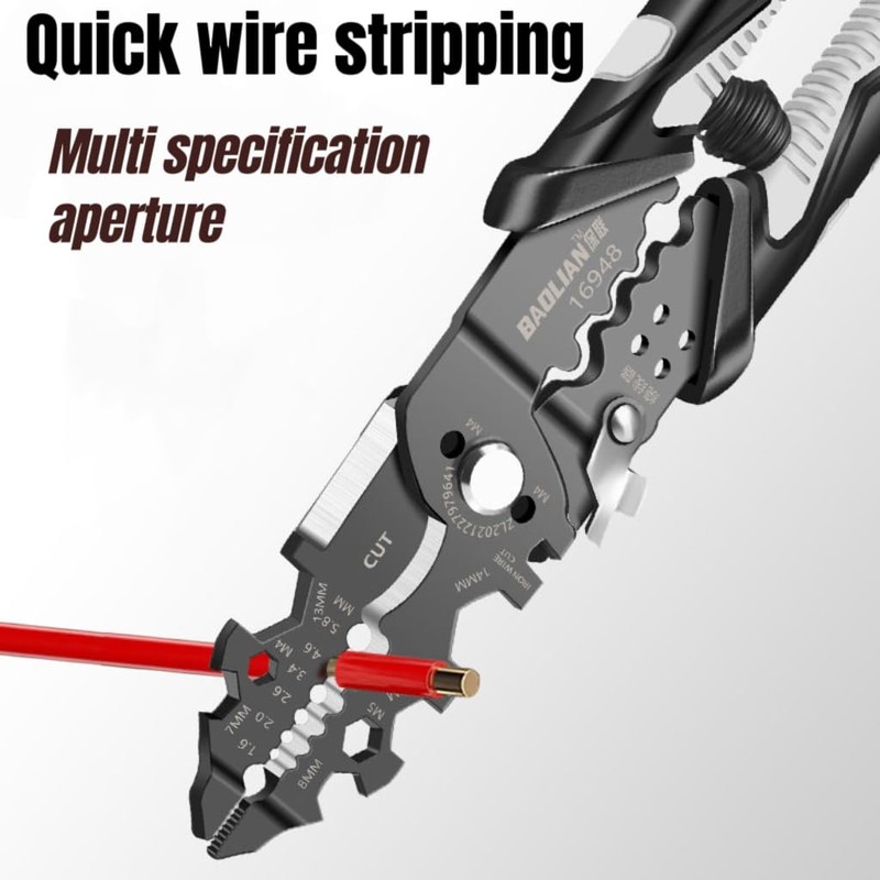 25-in-1 Multifunctional Wire Stripper Tool,Wire Cutter,Cable Cutters, Wire Crimper,Side Cutter,