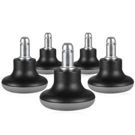Wheels to Fixed Stationary Castors Chair Casters 5pcs Office Chair Caster Fixed Bell Glides Replacement Heavy Duty Fixed Wheel for Office Chair Stationary Feet Carpet Rug
