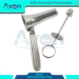 Avon Surgical Kelly Proctoscope Anoscope Rectal Gynecology, Urology Speculum w/ Obturator Plug