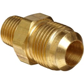 Anderson Metals - 54048-0602 Brass Tube Fitting, Half-Union, 3/8" Flare x 1/8" Male Pipe