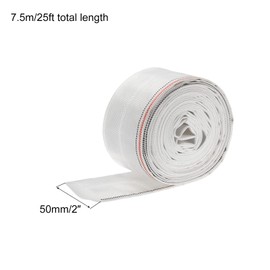 PATIKIL Lightweight Backwash Hose Lay Flat Reinforced Discharge PVC Hose 2" ID 25ft 0.8MPa for Swimming Pool