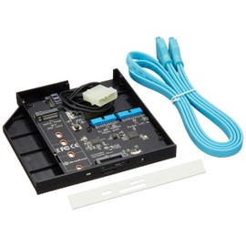 SilverStone 12.7mm Slim Optical Drive to 1 USB 3.0 Type-C, Micro SD/SD Card Reader Converter Drive Bay SST-FPS01-C