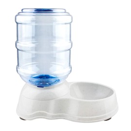 Pet Water Dispenser Station - 1 Gal Replenish Pet Waterer for Dog Cat Animal Automatic Gravity Water Drinking Fountain Bottle Bowl Dish Stand