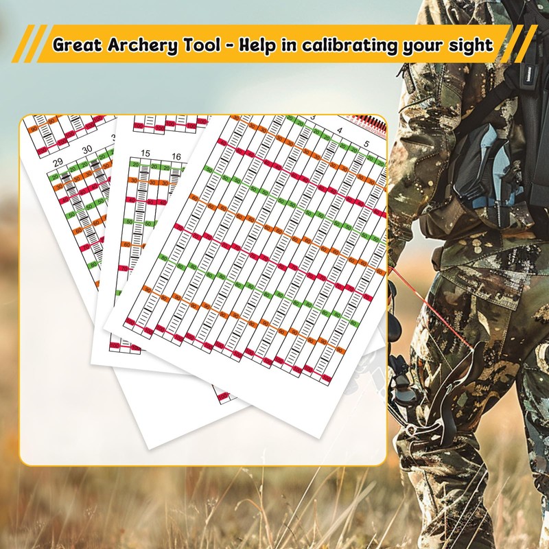 Aolamegs Archery Sight Tape, Sight from 20 to 100/120 Yards,