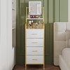 Small Makeup Dresser with Mirror for Bedroom, Narrow Vanity with
