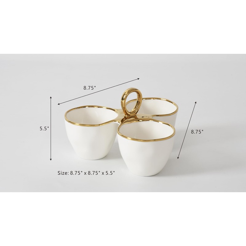 Pampa Bay 3 Part Server, Golden Handles, Serverware, Kitchen, Gift