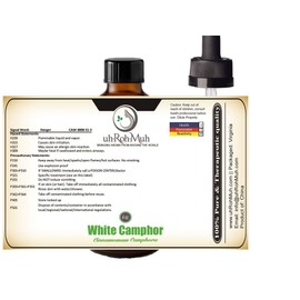 Camphor Essential Oil || White || Pure & Unadulterated || Therapeutic Quality || China (4oz w/Pipette)