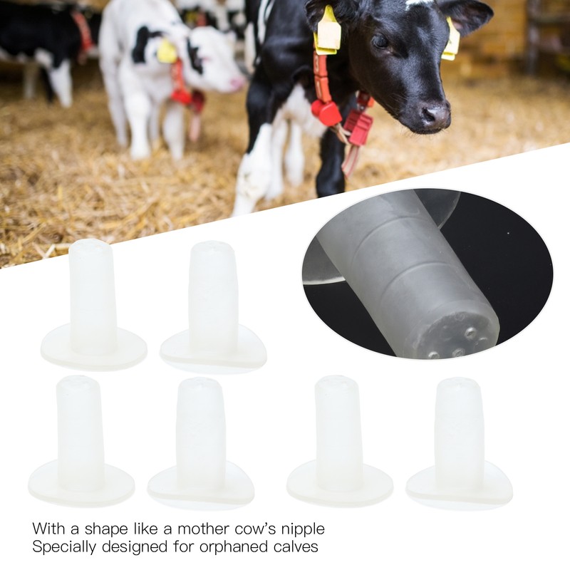 10pcs Calf Milk Nipple Soft Silicone Livestock Pacifier Feeding Equipment