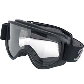 Goggle Glasses Biltwell Moto 2.0 Script Black Transparent Lens Elastic Band Style Cafe Racer Biker
