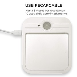 ILLUX Luces LED Recargables con Sensor de Movimiento Magnético, Luz LED Inalámbrica para Cuarto, Cocina, Escaleras Portatil Luz Cálida 3000K ML-5702.BSENS30