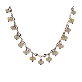 Fire Opal Choker Necklace- GOLD- Genuine Ethiopian Welo Opal Gemstones- October Birthstone Gift Idea- Wedding