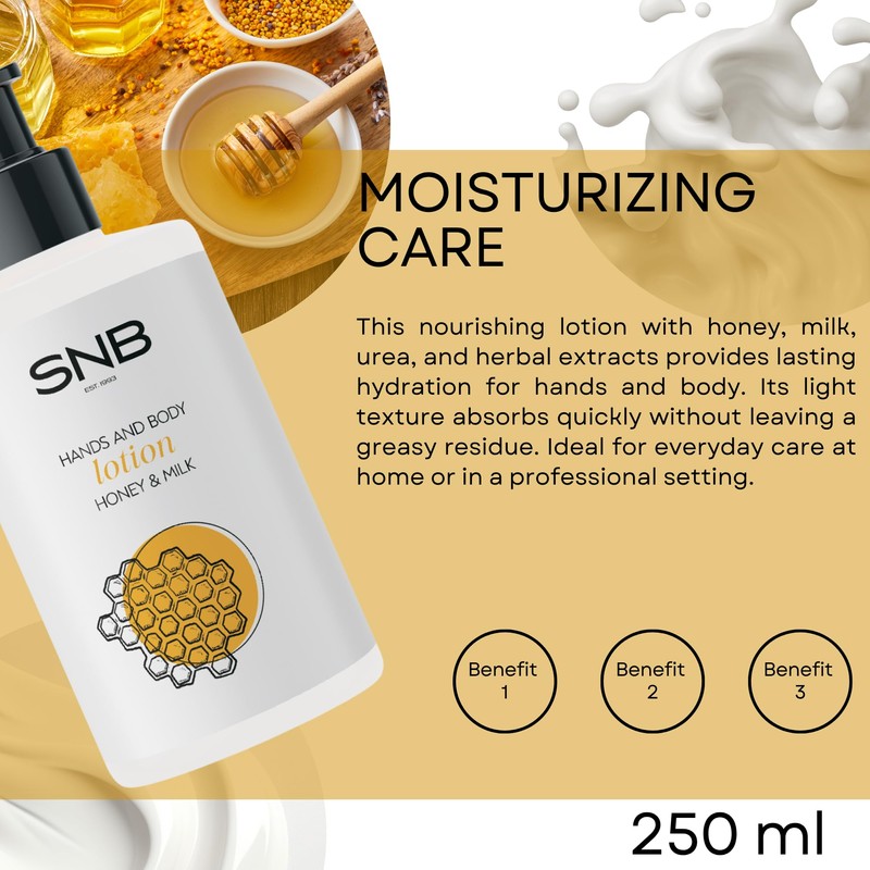SNB Professional Hand & Body Lotion Honey & Milk -