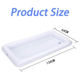 Inflatable Serving Bar, Ice Buffet Salad Serving Trays, Food Drink Holder Cooler Containers with Drain Plug for Outdoor BBQ Partry Picnic Camping