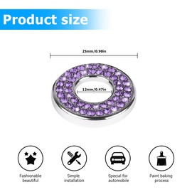 Moly Magnolia 4PCS Bling Inner Car Door Lock Cover Stickers, Crystal Pull Rod Bolt Decorations, Sparkly Rhinestones Auto Decals, Car Door Lock Pin Caps for C Class C200L GLC260 C260L