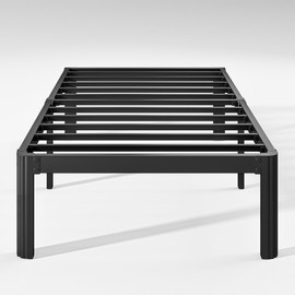 Hunlostten 12" Twin XL Heavy Duty Bed Frame No Box Spring Needed, Metal Twin XL Platform Bed Frame with Round Corners, Easy Assembly, Noise Free, Black