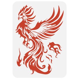 FINGERINSPIRE Phoenix Large Stencils 8.3x11.7" Firebird Painting Stencils Flying Phoenix Drawing Stencils Mythical Phoenix Stencils Brilliant Phoenix Templates Flame Phoenix Templates for Wall Decor