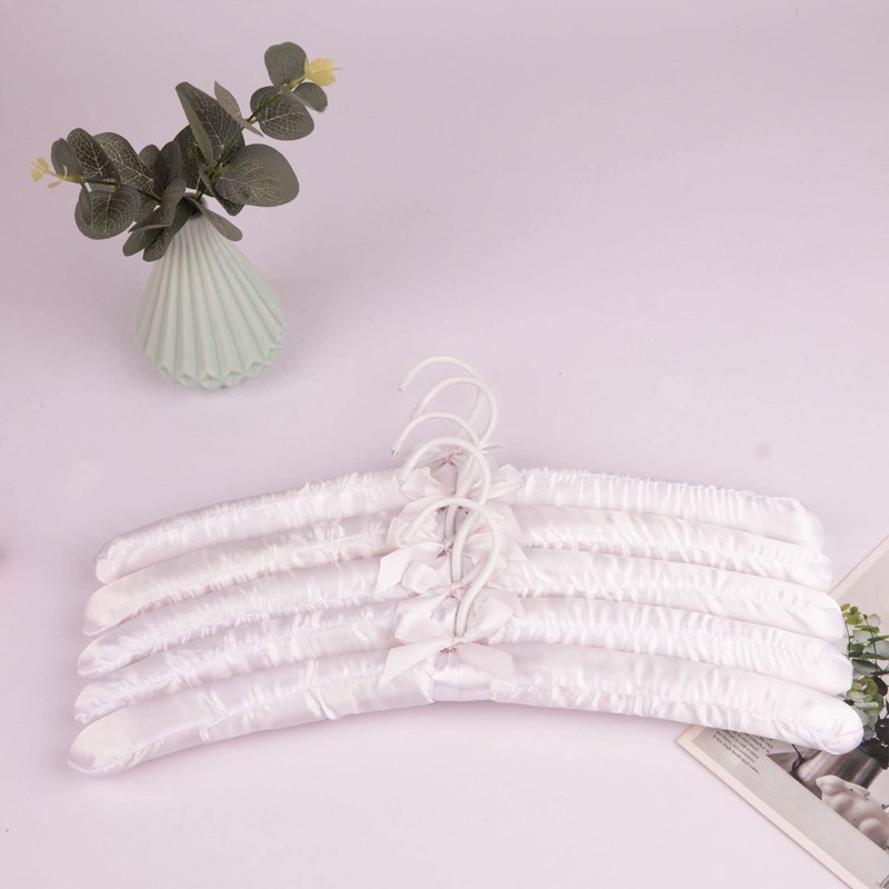 5 Pack Solid Sponge Hanger Non-Slip Wrapping Padded Hangers Clothes