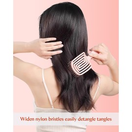 2Pack Detangle Hair Brush for Wet & Dry Hair – Curved Vent Hair Brush Detangler for Women, Men – Easy Detangling for Curly, Straight & Thick Hair, No Pull Massage