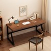 IBF Solid Real Wood Computer Desk, 60” Rustic Natural Real