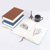 A5 Thick Journal Notebook, PU Leather Hardcover Blank Paper Sketchbook,
