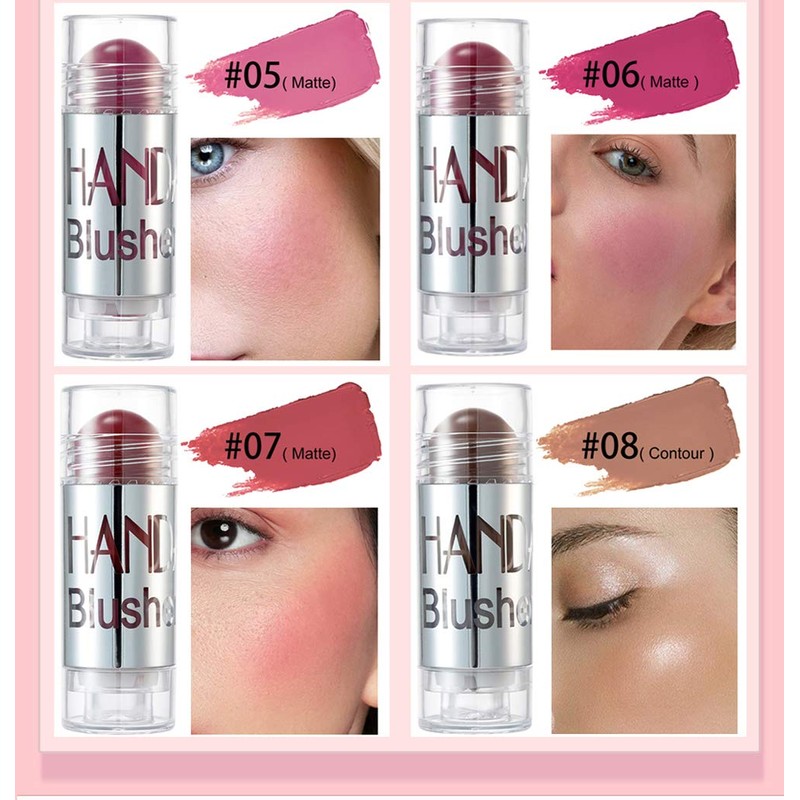 GL-Turelifes Blush Stick Blush Cream Moisturizing, Highlighter&Trimming Rouge Pen, Glow