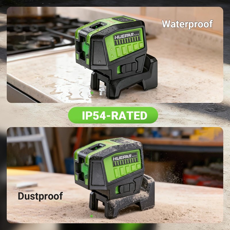 HUEPAR 2 Point and Cross Line Self Leveling Laser Alignment