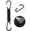 [ALLVD] 2 Carabiners Double Head Paracord Braided Paracord Lanyard Keychain