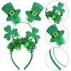MUNSKT 6 Pieces St. Patrick's Day Shamrock Bopper Headband Set,