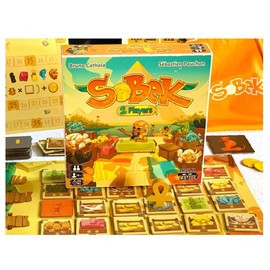Sobek 2 Players Board Game - Navigate the Bountiful Markets and Outwit Your Opponent! Strategy Game for Kids and Adults, Ages 10+, 2 Players, 20 Minute Playtime, Made by Pandasaurus Games