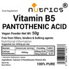 Nutrics® 50g Vitamin B5 PANTOTHENIC Acid Calcium D PANTOTHENATE Powder